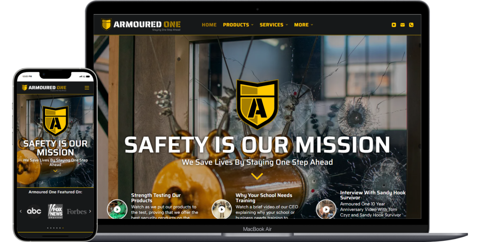 Armoured One LLC Website Portfolio