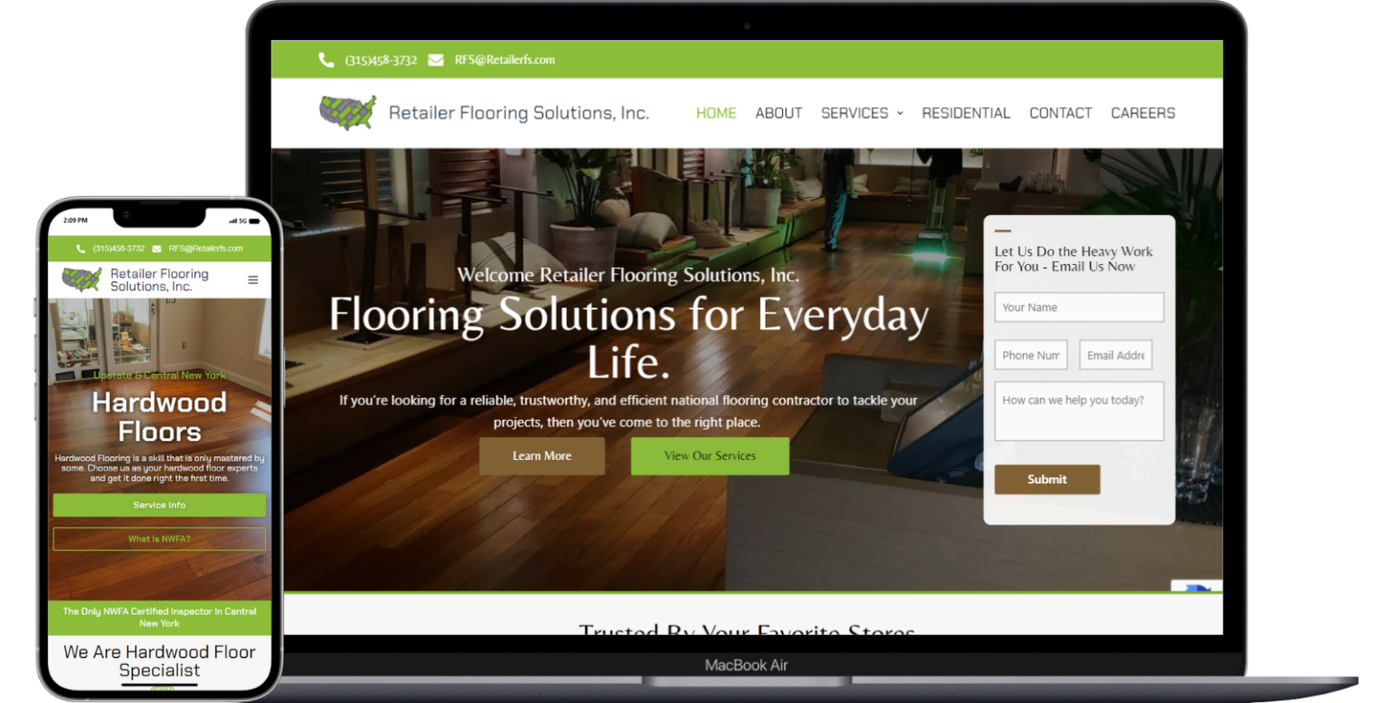 Retailer Flooring Solutions, Inc. Website