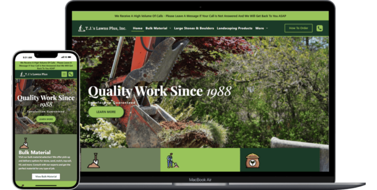 tjslawns.com website